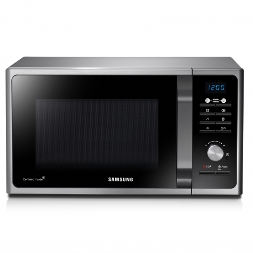 Microondas con Grill Samsung MG23F301TAS, 800 W, 23 L, 6 Niveles de Potencia -Negro