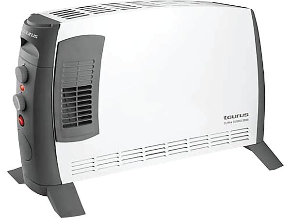 Convector - Taurus CLIMA TURBO 2000, Blanco, 2000 W, Termostato ajustable, Portátil