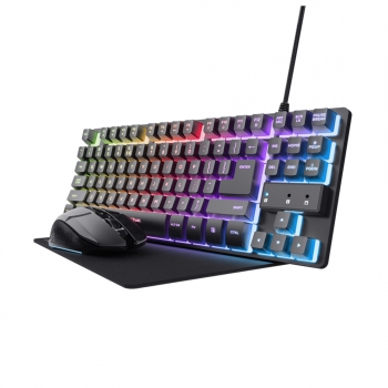 Teclado gaming trust gxt794 con raton y alfombrilla   negro