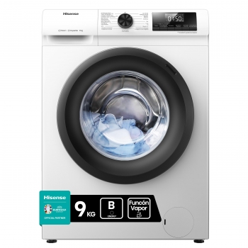 Lavadora hisense wfqp901418vm 9 kg carga frontal 1400 rpm eficiencia b   blanco