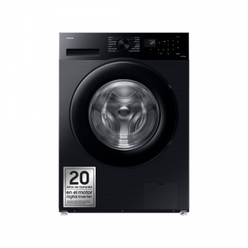 Lavadora samsung ww90cgc04dab 9 kg carga frontal 1400 rpm wifi eficiencia a   negro