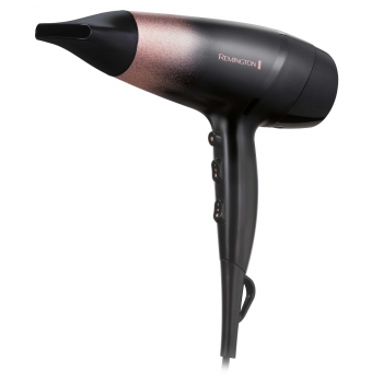 Secador de pelo remington d5305 2200 w 3 temperaturas 2 velocidades con difusor   negro y rosa