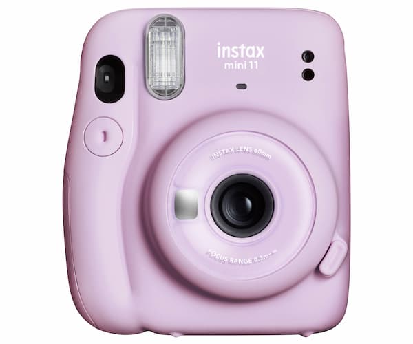 Cámara instantánea FUJIFILM INSTAX MINI 11, espejo para selfie, color morado.